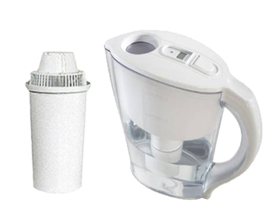 Vattenfilterkanna 2,5 liter, 5-stegs Micro Multi Fluorid filter + 1 extra filter